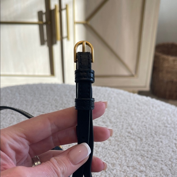 Tory Burch Black Crossbody Bag with Gold Chain